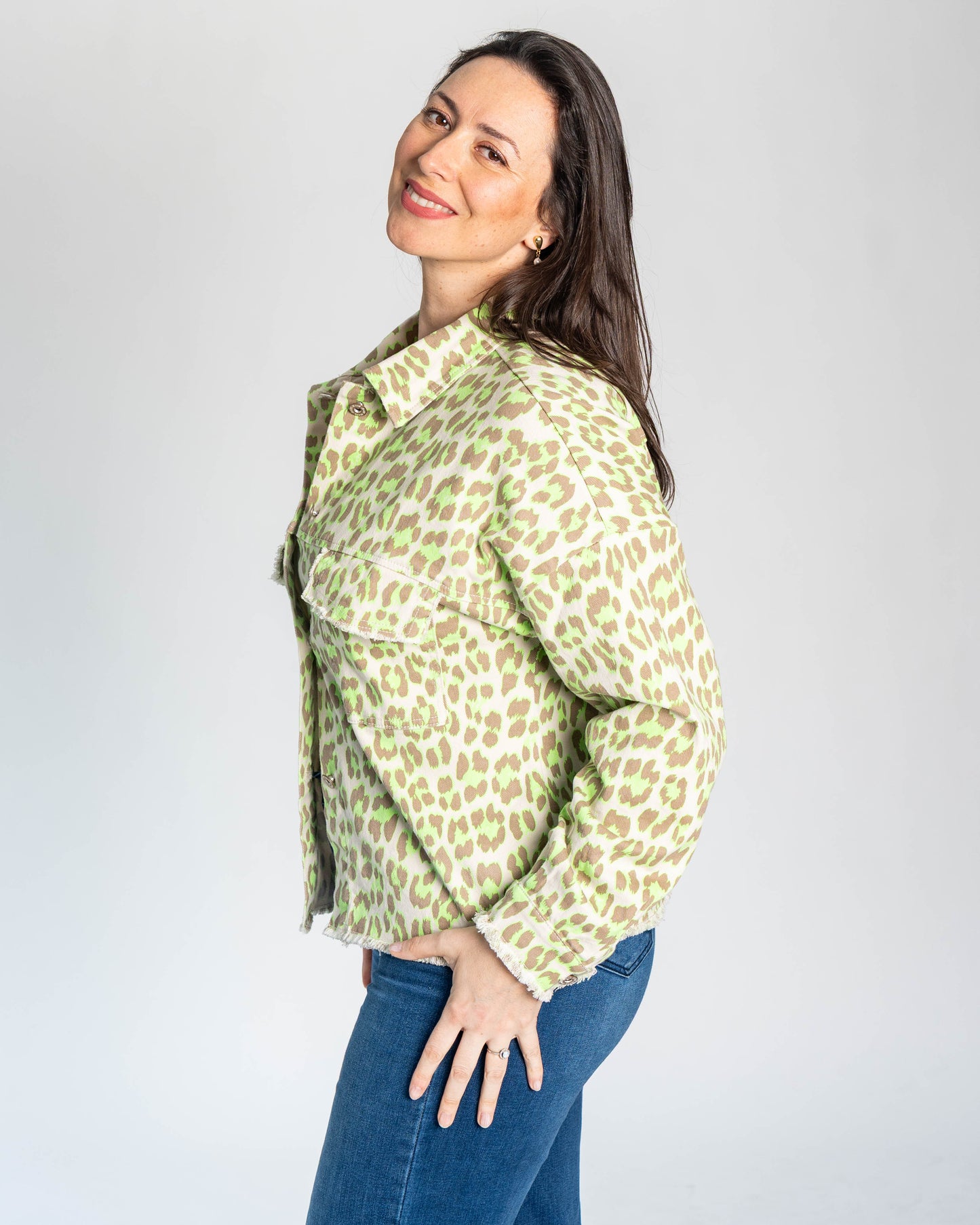 Chaqueta Print Neón Verde