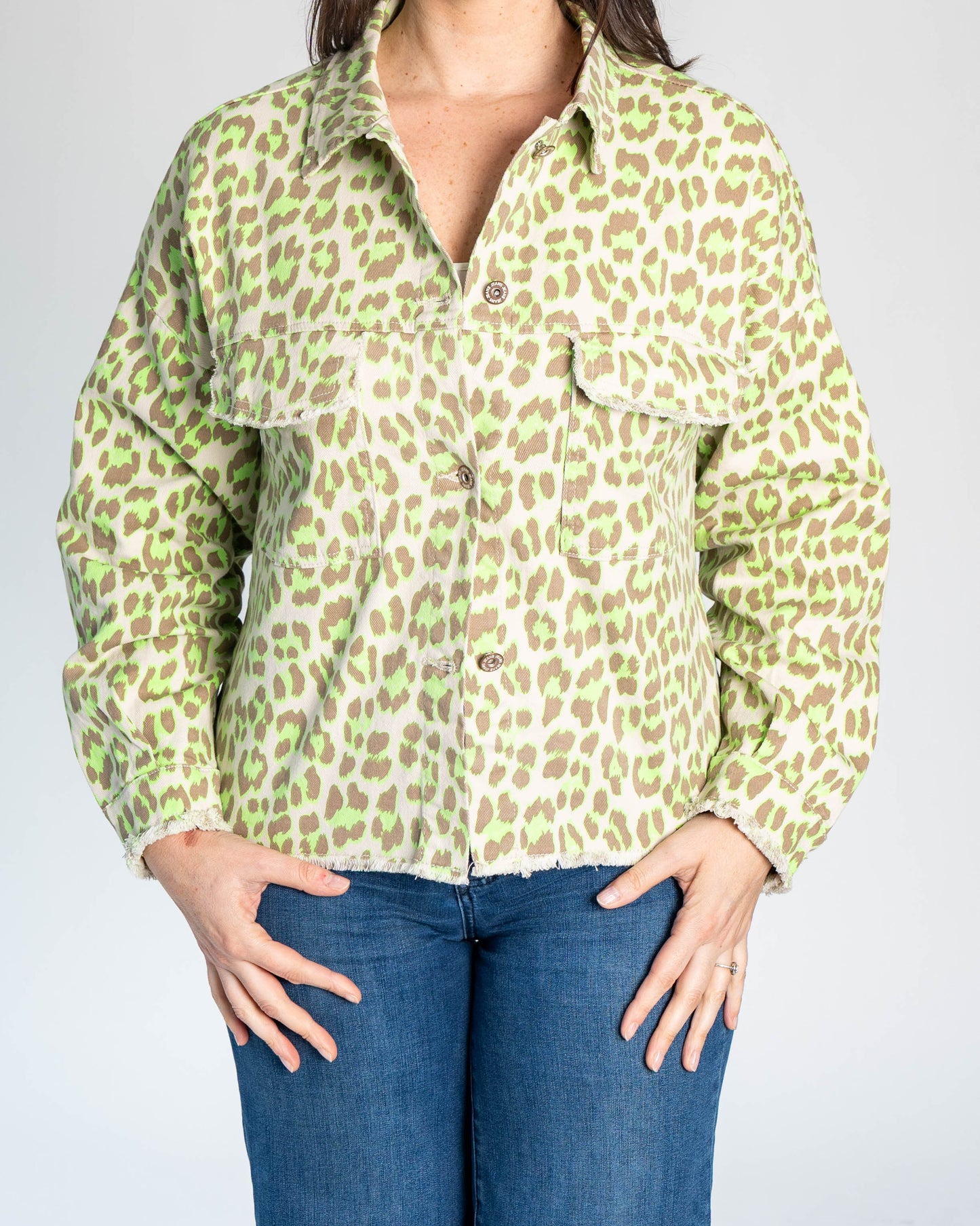 Chaqueta Print Neón Verde