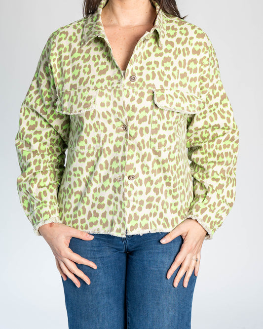 Chaqueta Print Neón Verde