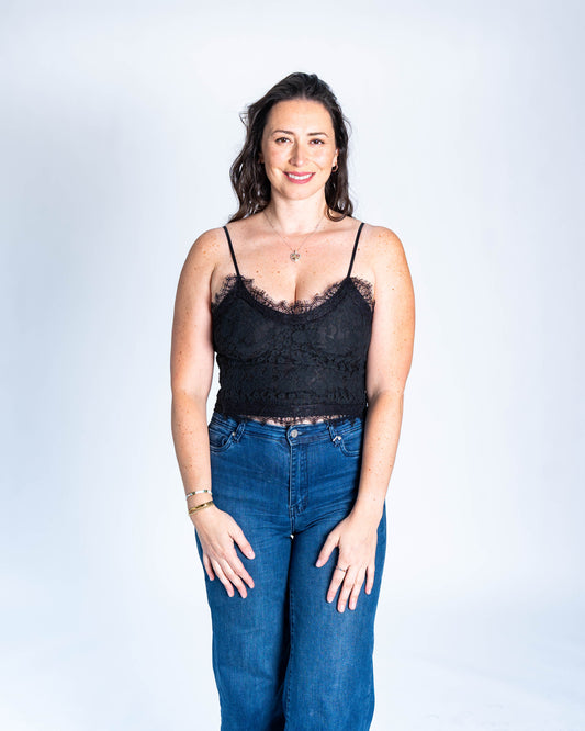 Top Encaje Marisol Negro