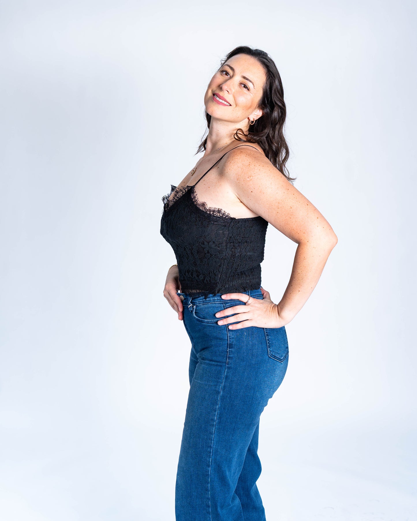 Top Encaje Marisol Negro