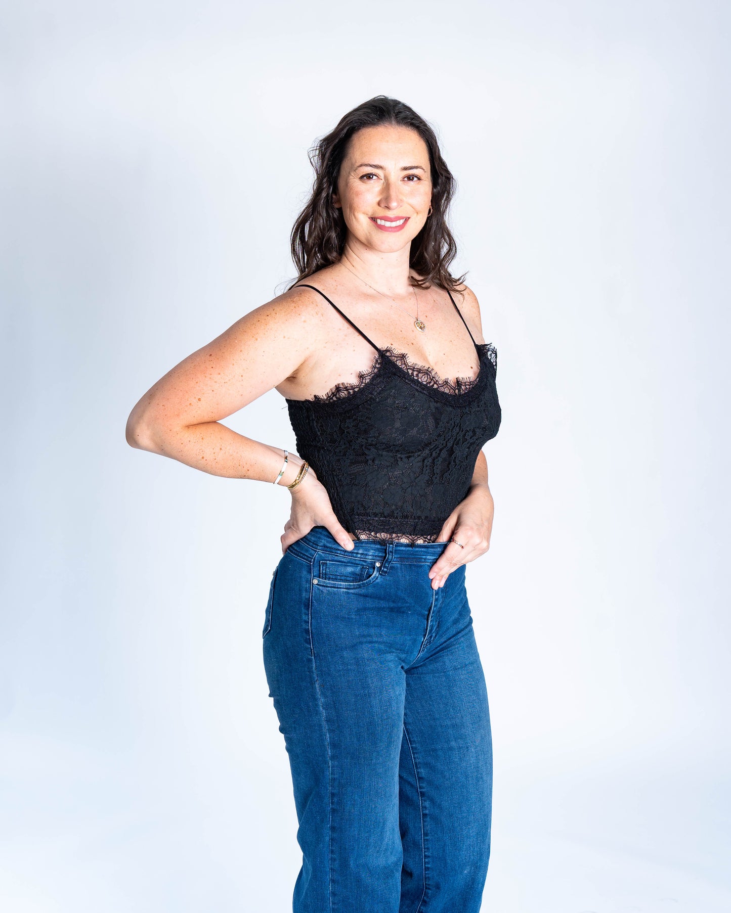 Top Encaje Marisol Negro