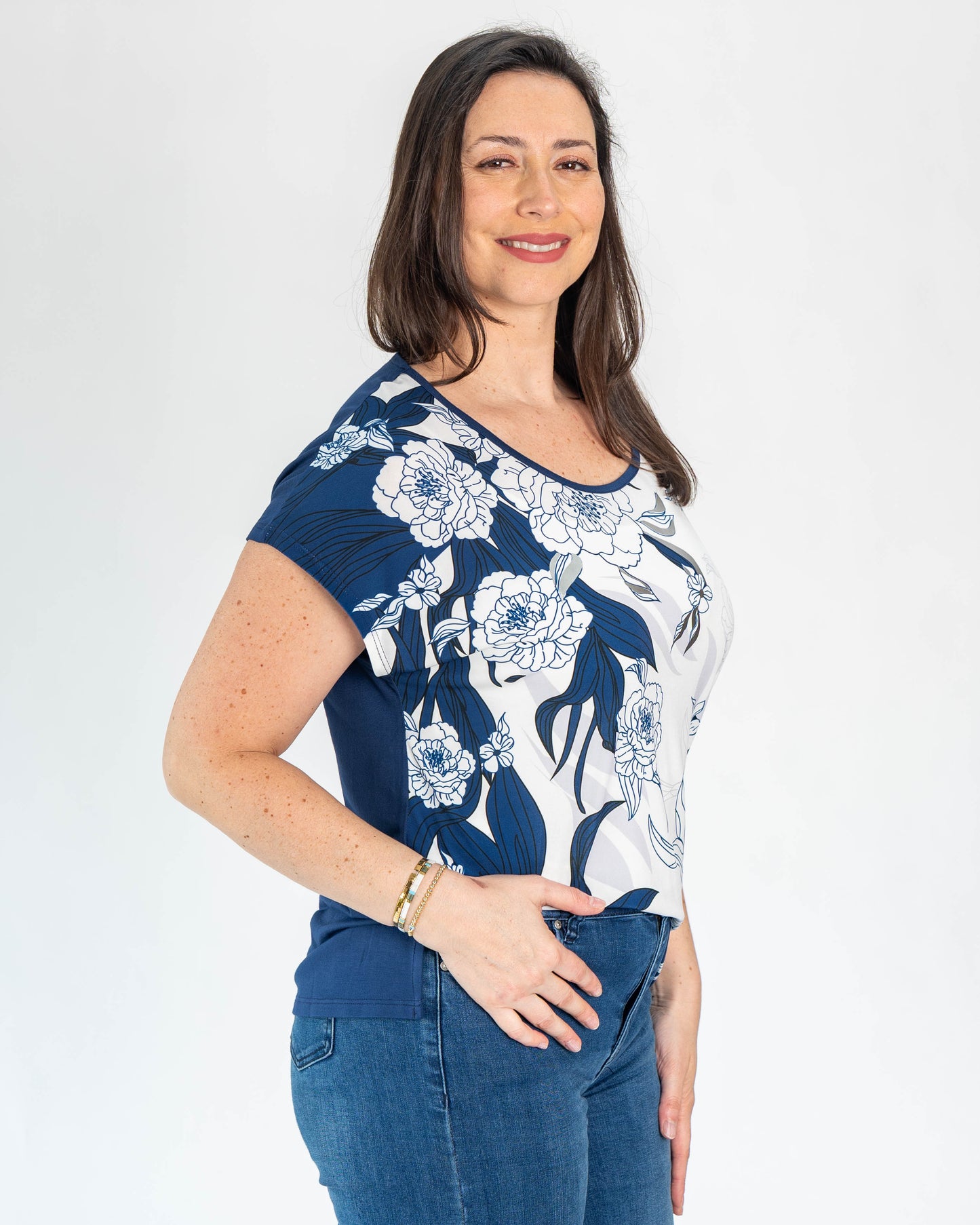Polera Carmen Flores Azul