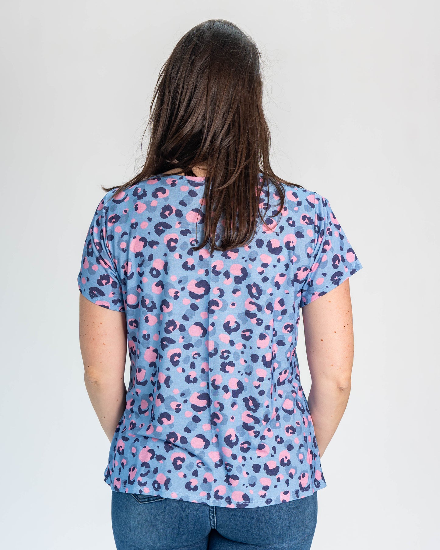 Polera BR Manga corta Aisha Lila Print