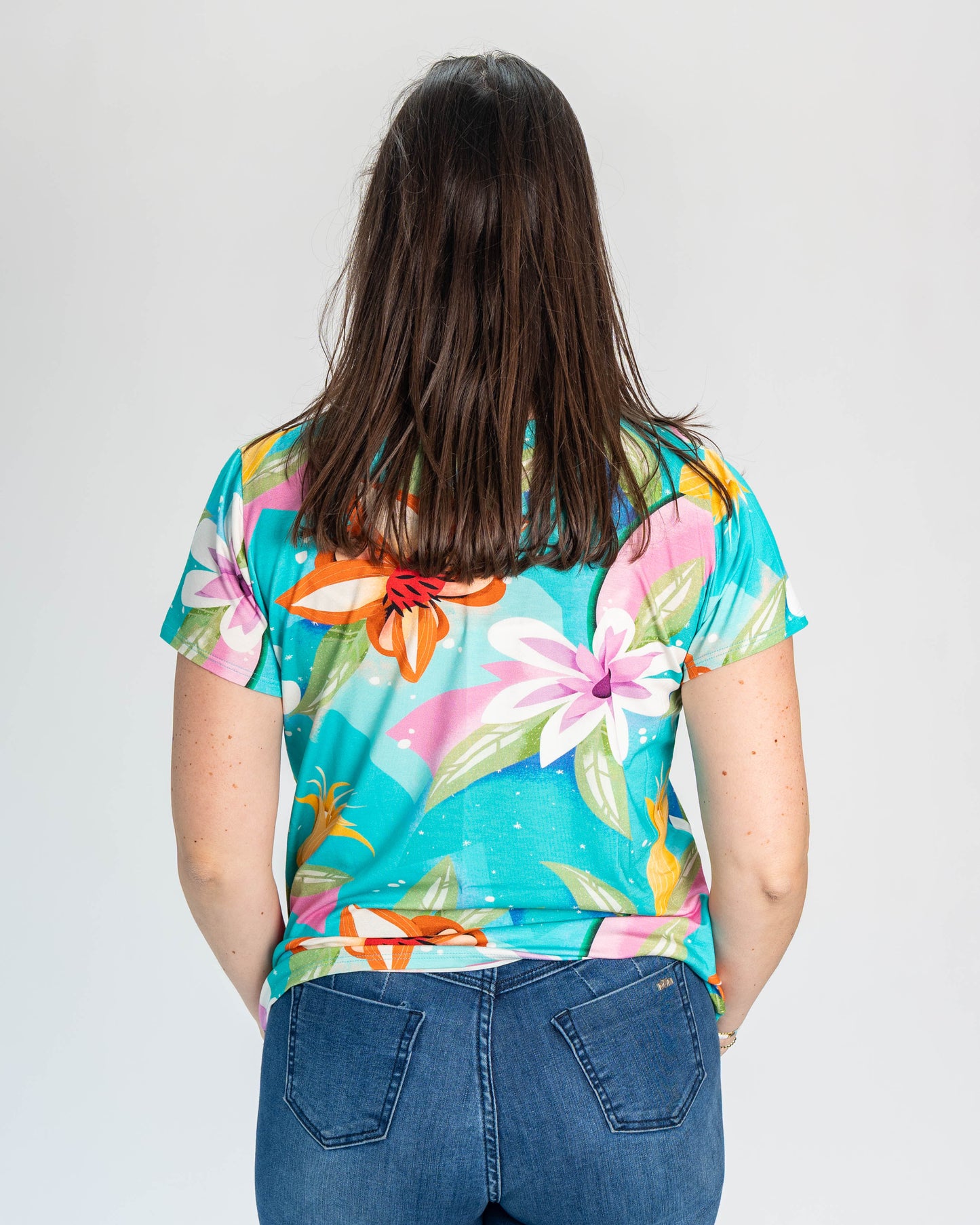 Polera BR Manga corta Aisha Flores