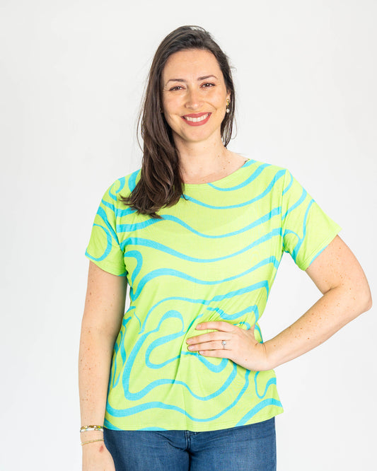 Polera BR Manga corta Aisha Verde