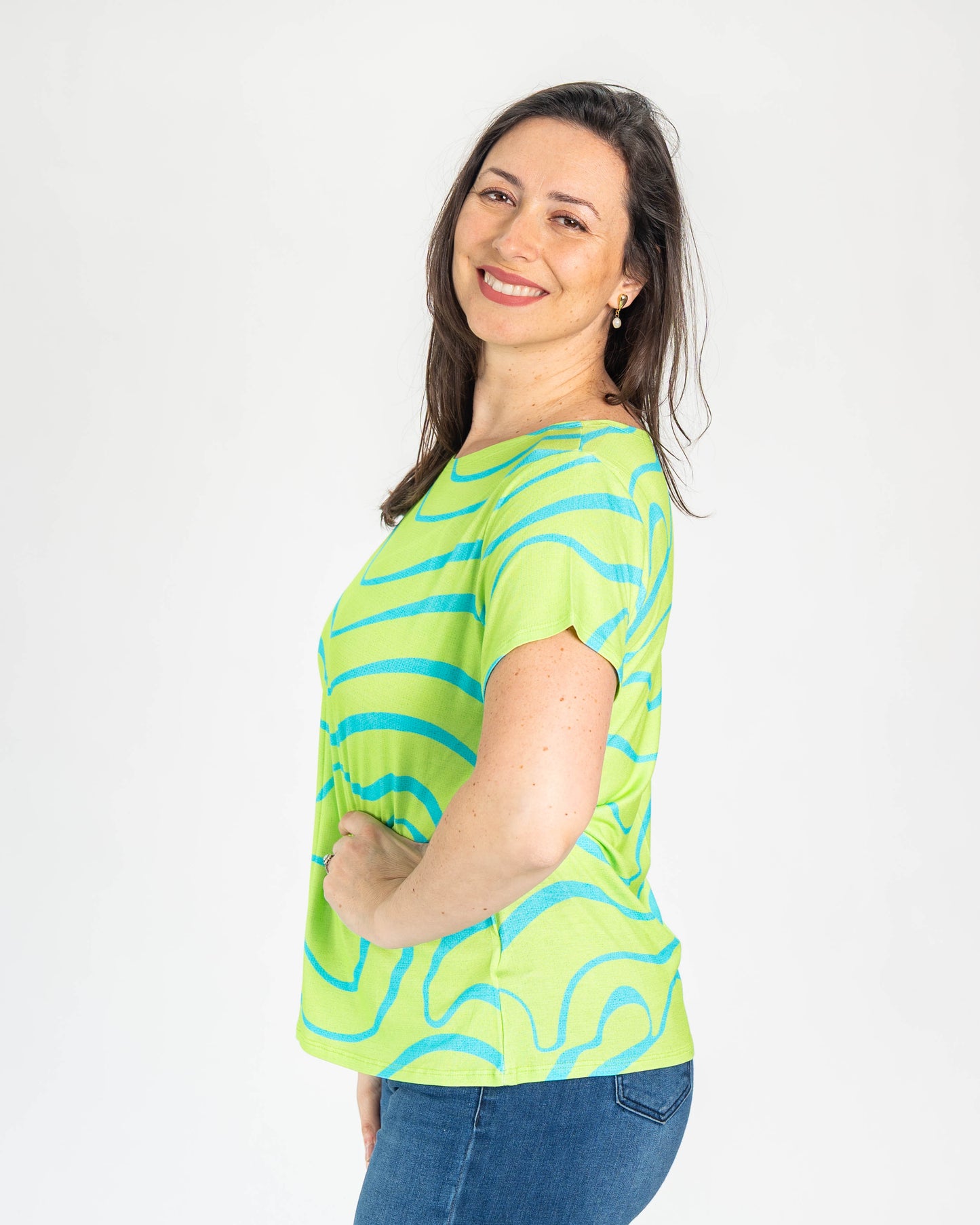 Polera BR Manga corta Aisha Verde