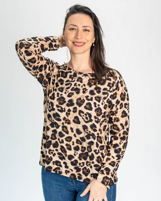 Polera BR Manga larga Eva Print Café