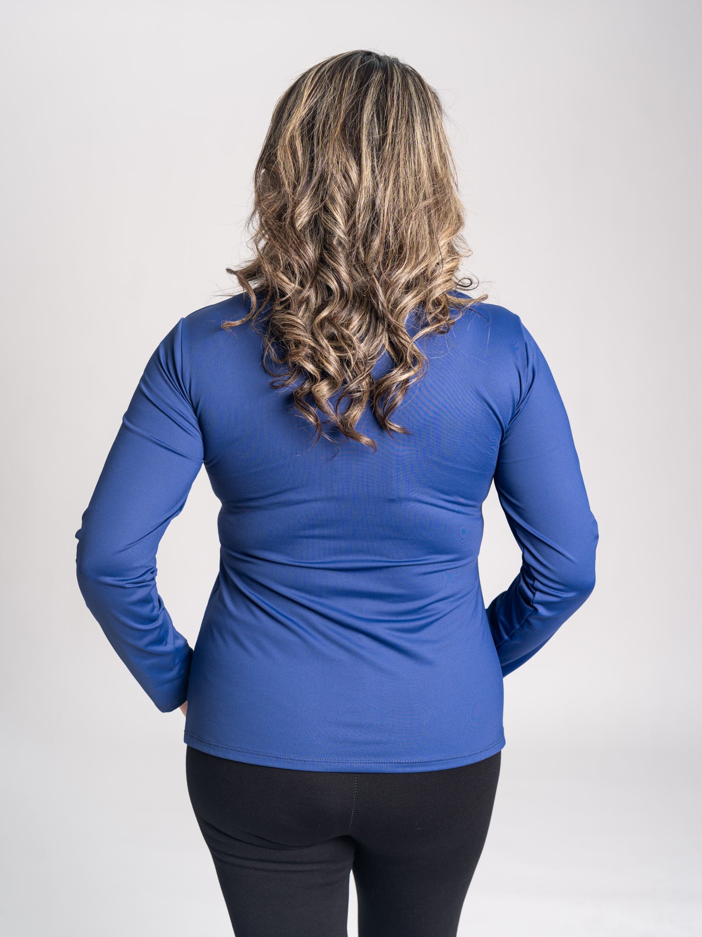 Polera Básica Manga larga Lorena Azul Rey