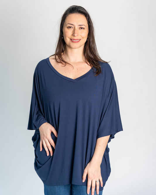 Polera Brasileña Joanna Azul