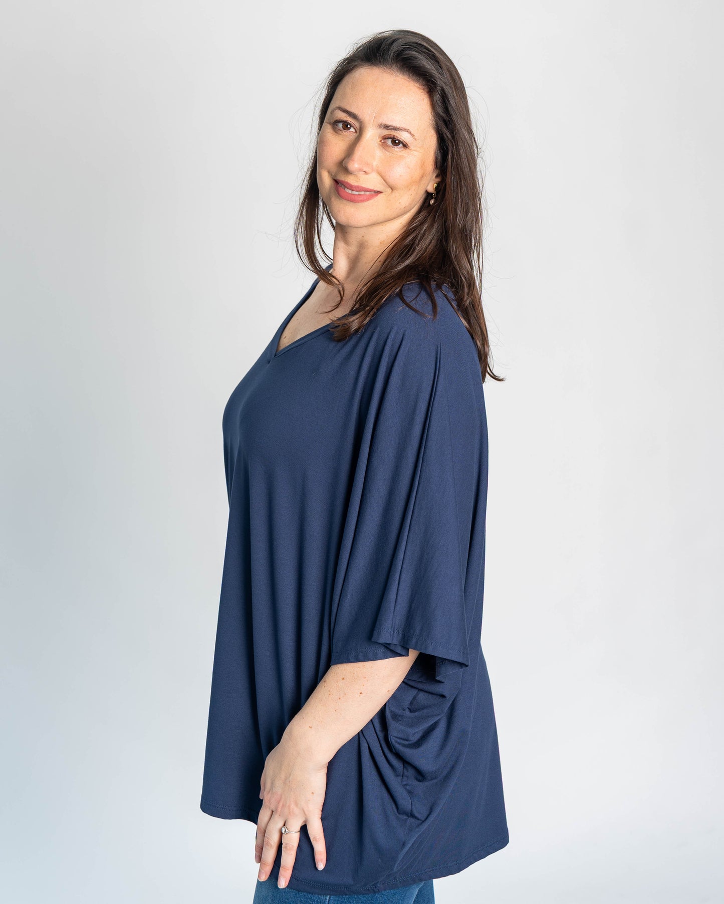 Polera Brasileña Joanna Azul