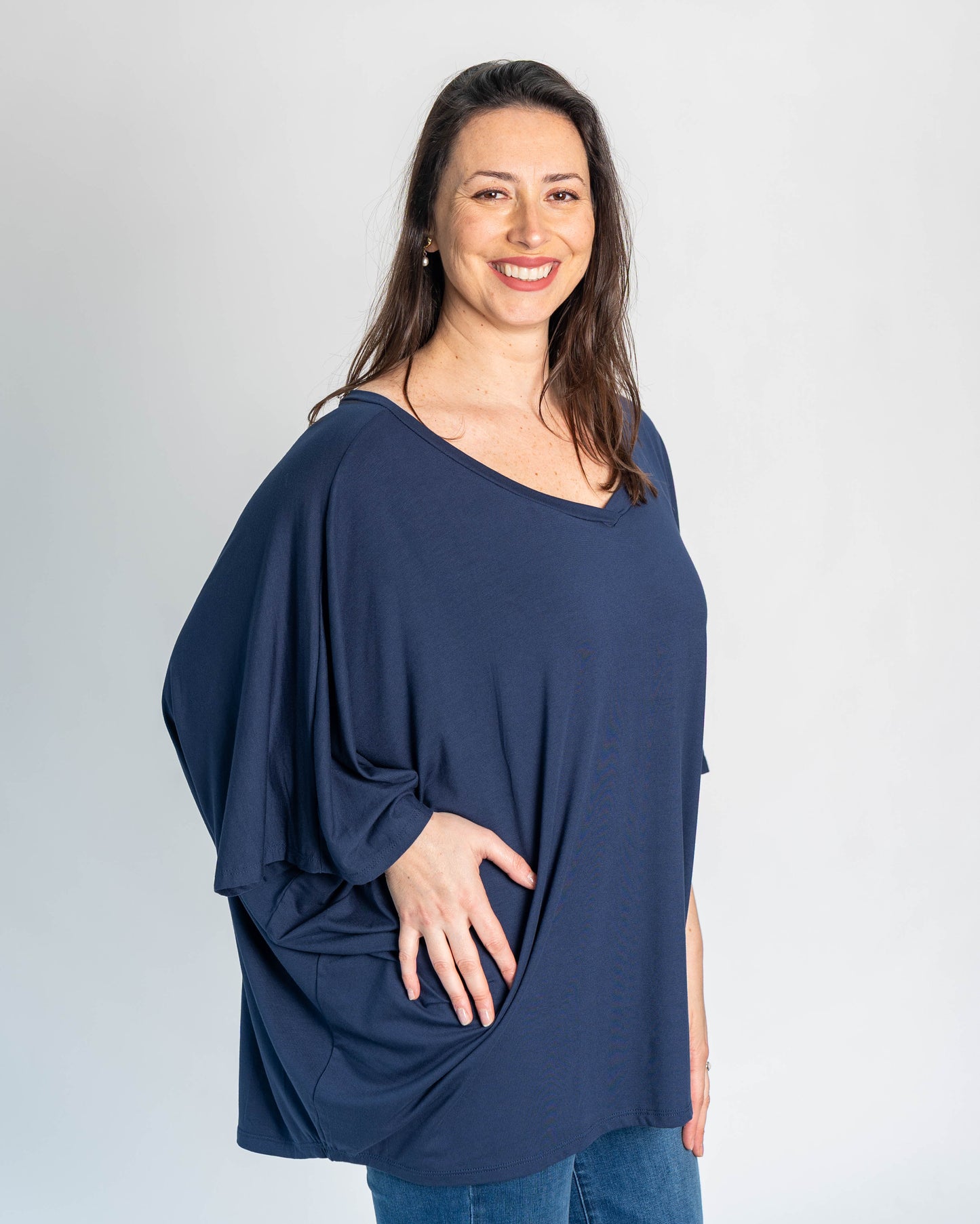 Polera Brasileña Joanna Azul