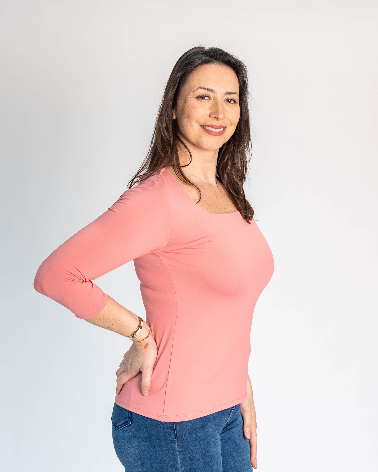 Polera Básica Carolina Rosada