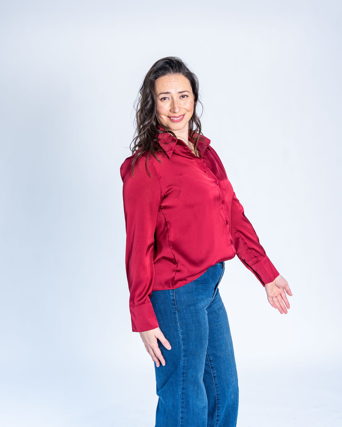 Blusa Satin Danny Burdeo