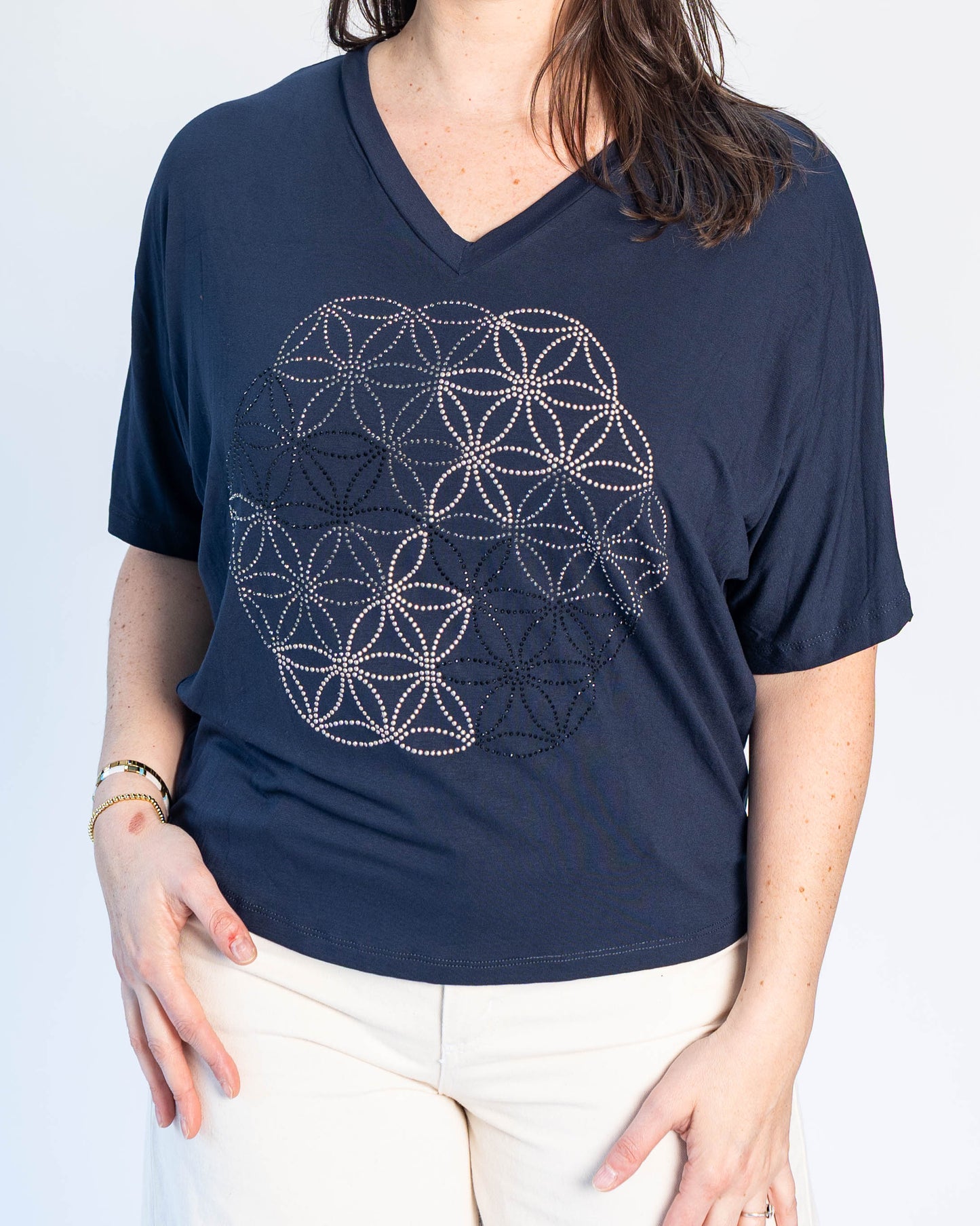 Polera BR Shine Azul Circulo