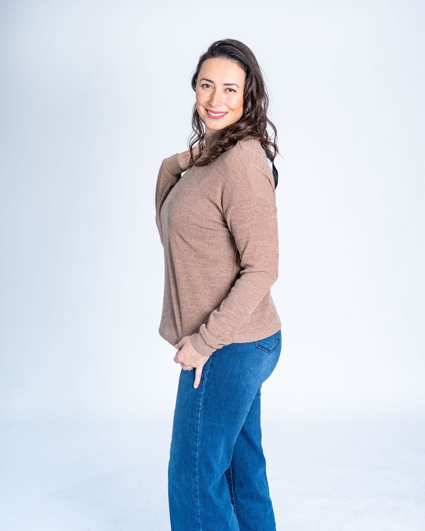 Sweater Acanalado Taupe