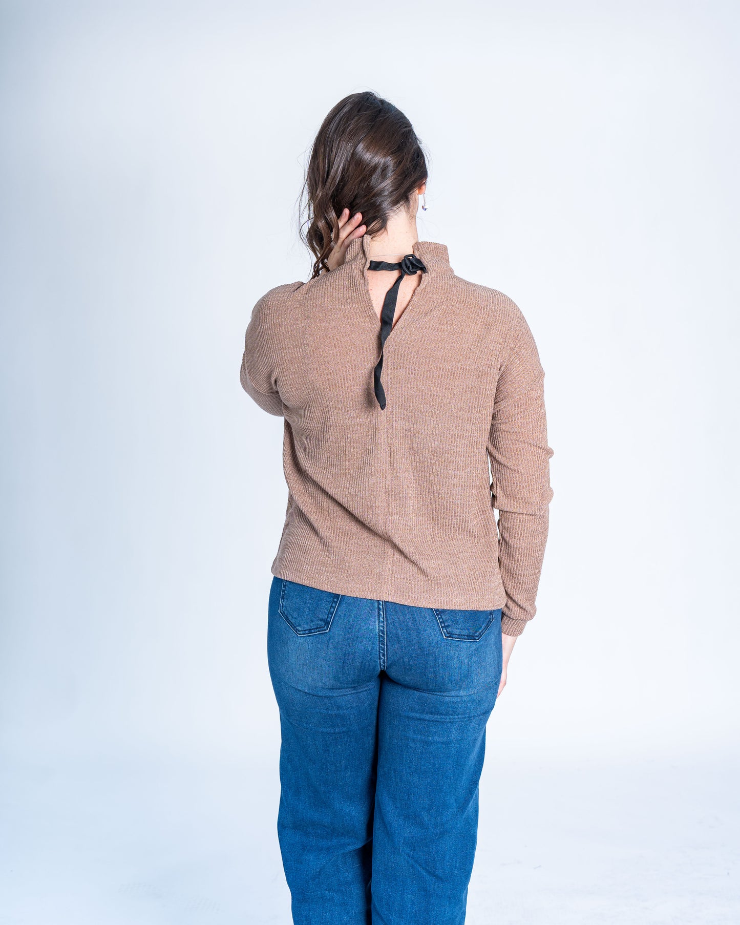 Sweater Acanalado Taupe