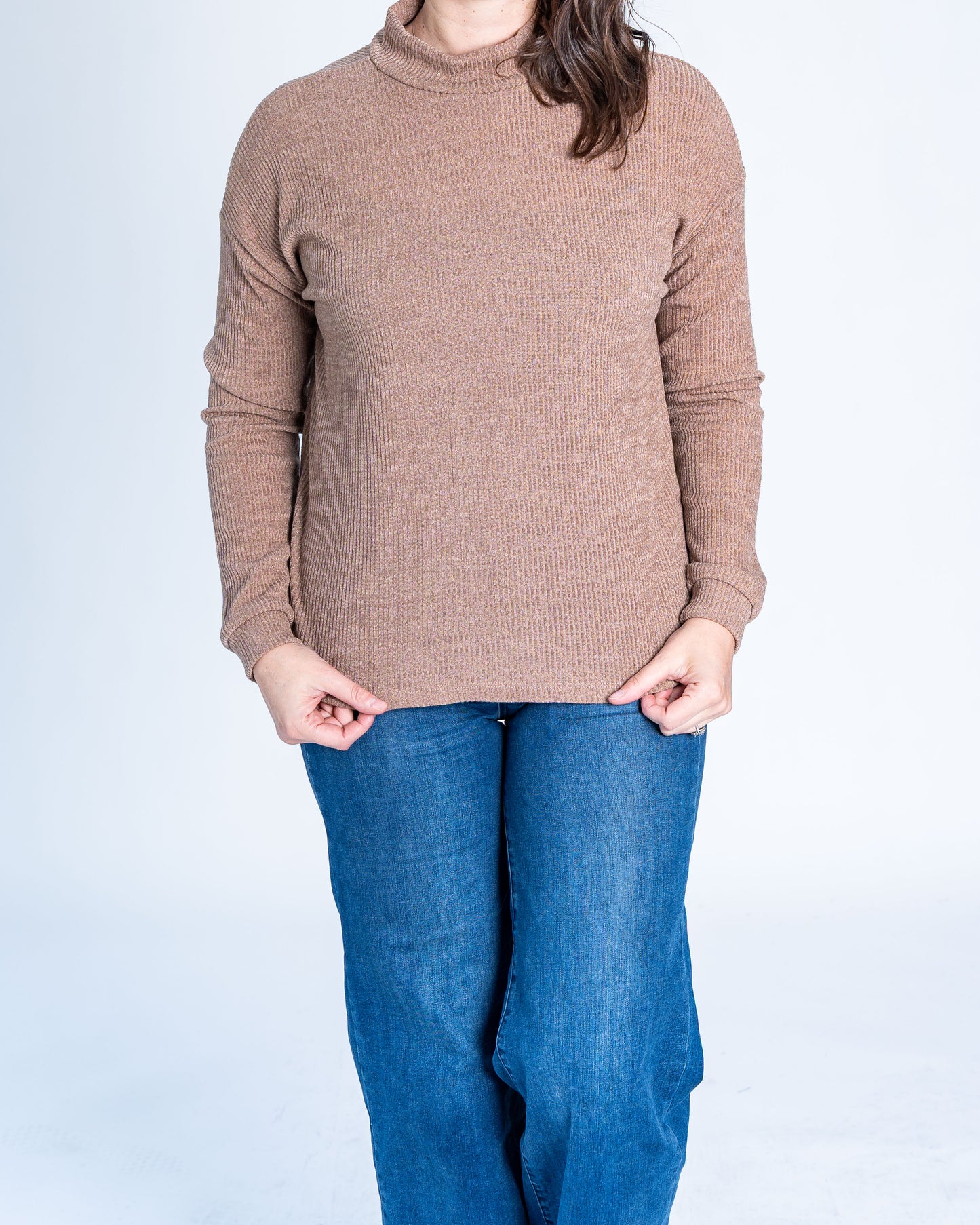 Sweater Acanalado Taupe