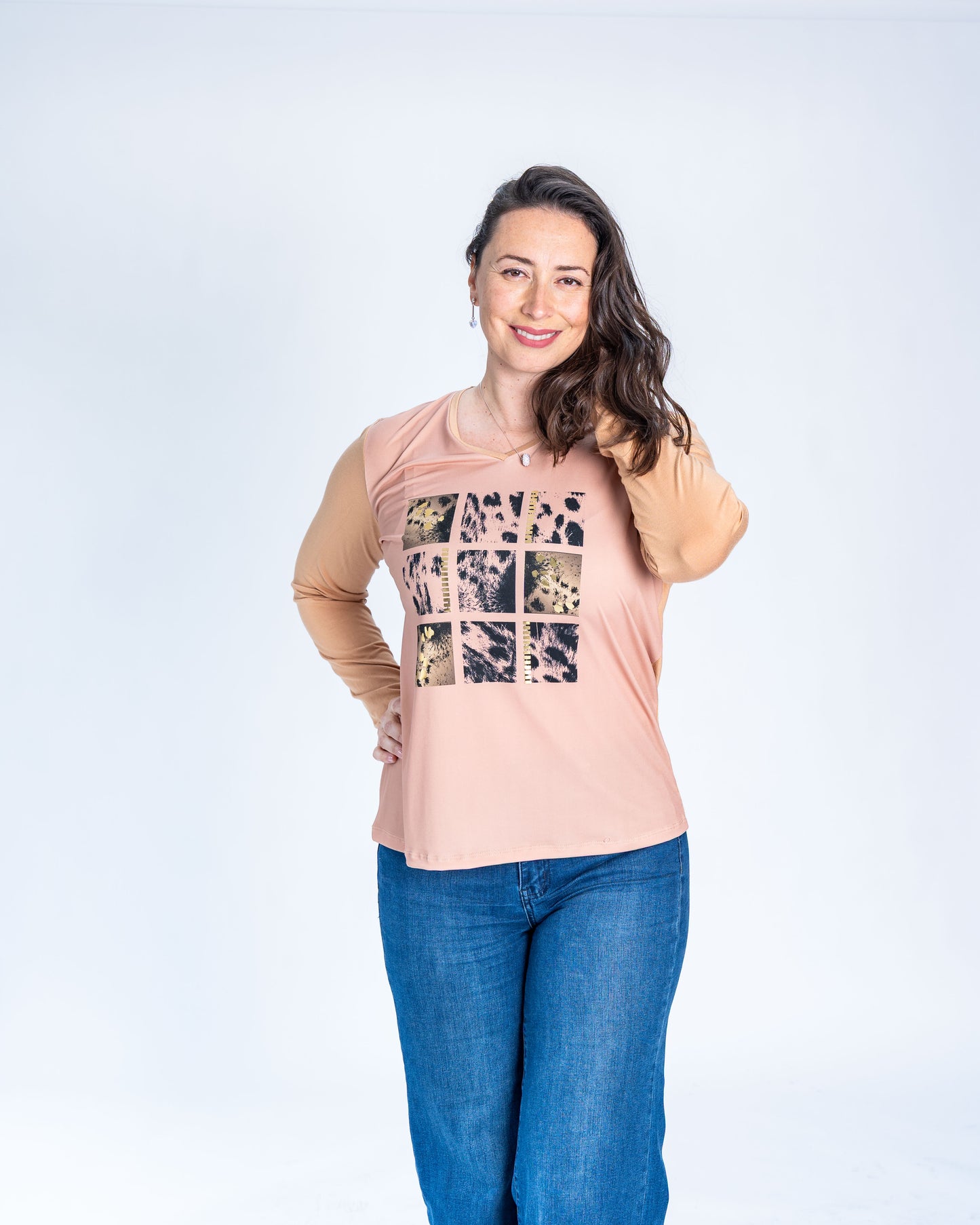 Polera Denisse Cafe