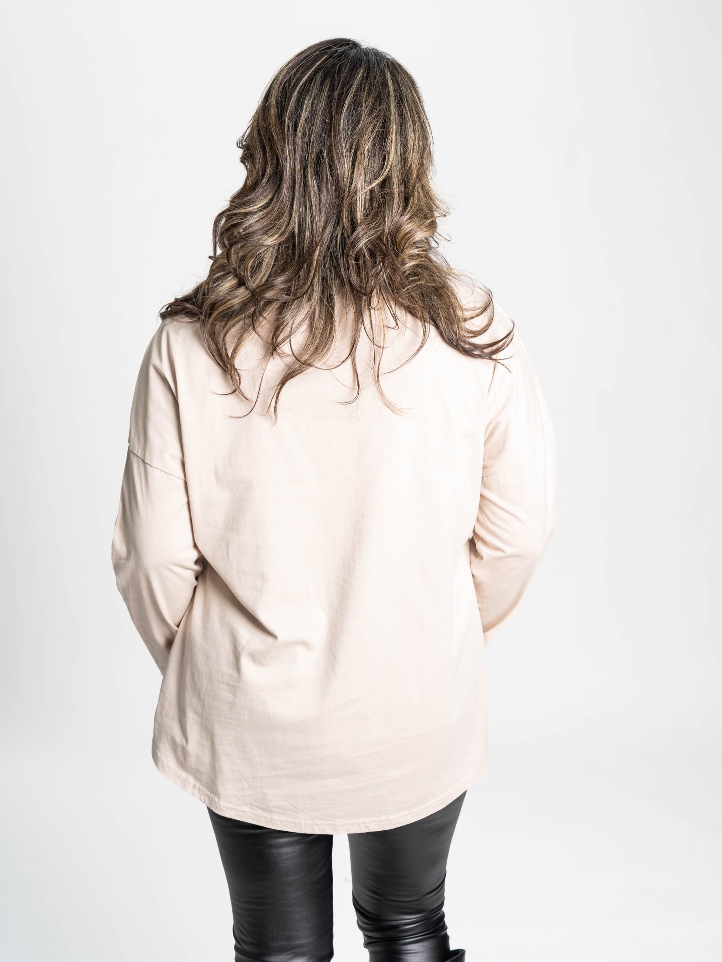 Polera Scape Cuello V Beige