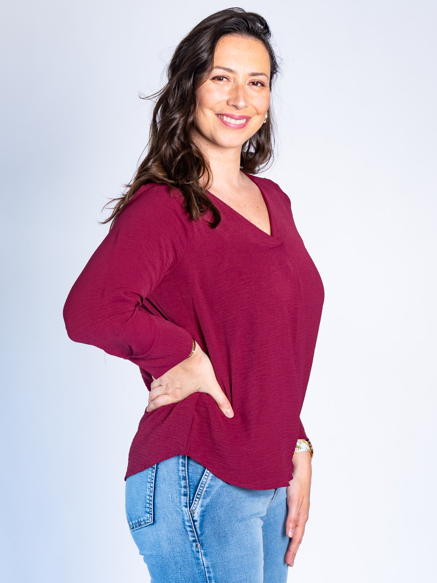 Blusa Lisa Lety Burdeo