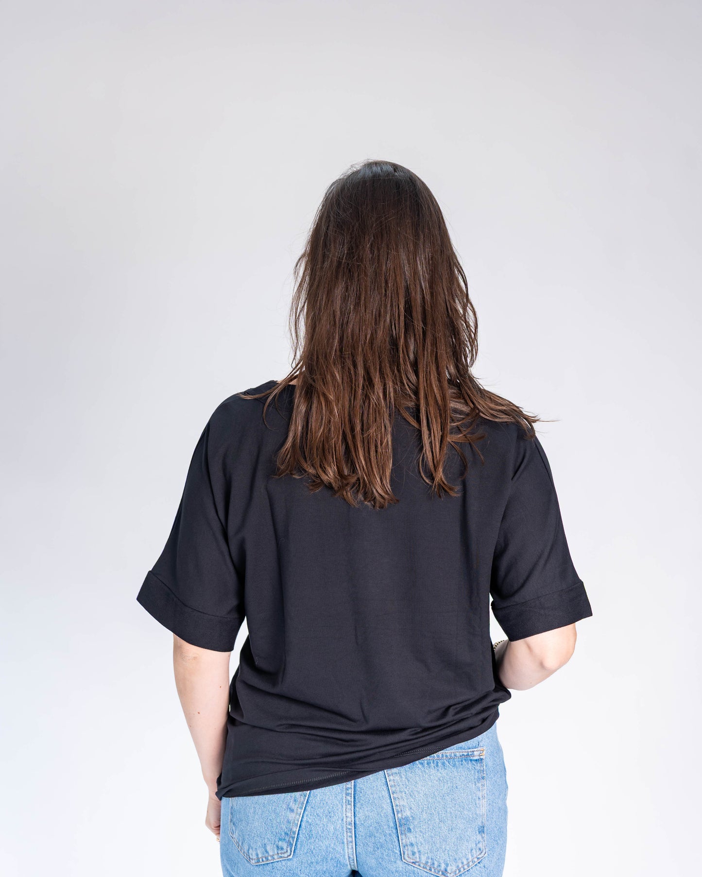 Polera BR Cuello V Lorette Negro