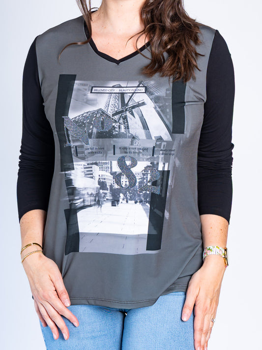 Polera Nº 82 Negro