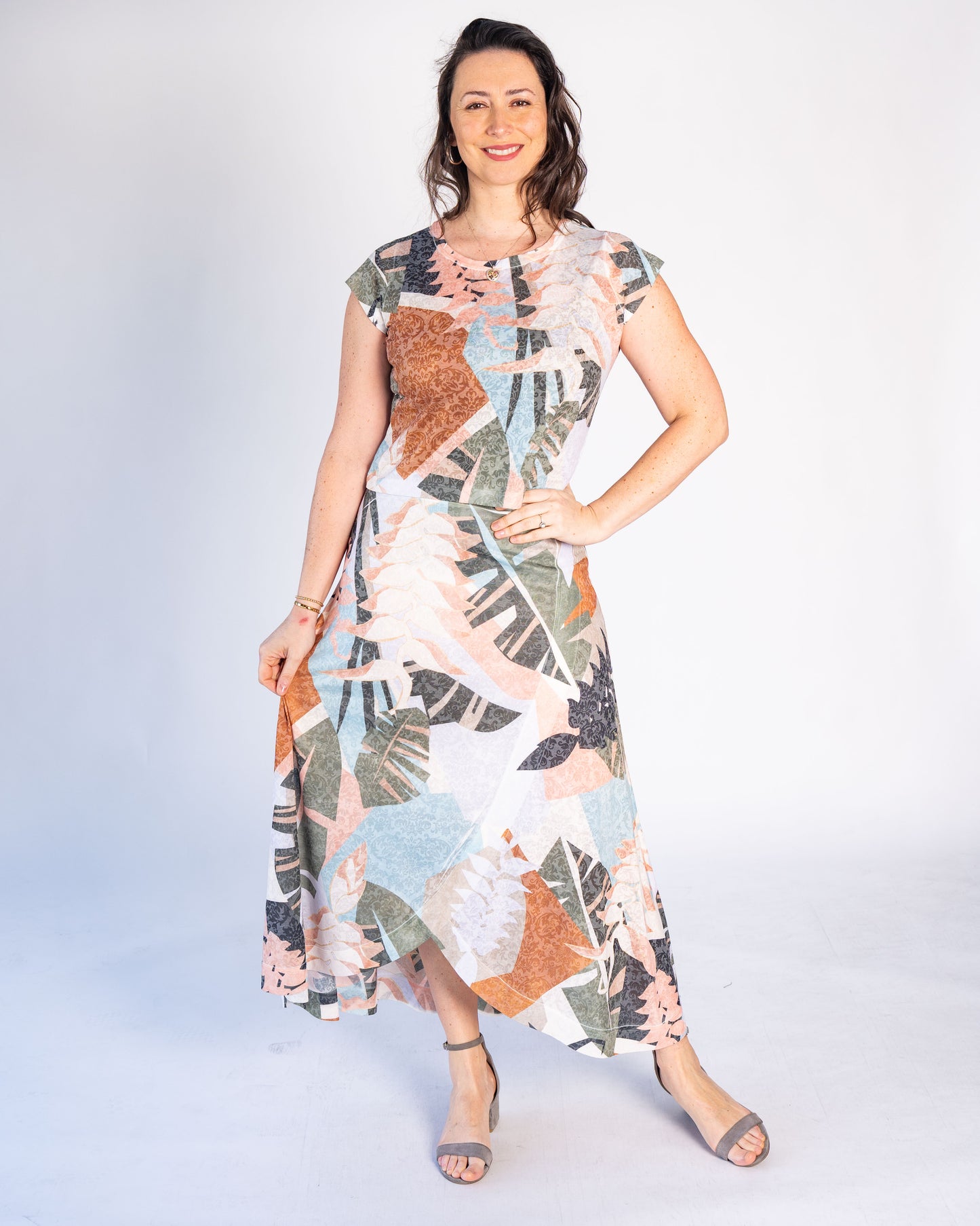 Conjunto Polera y Falda Solange Celeste