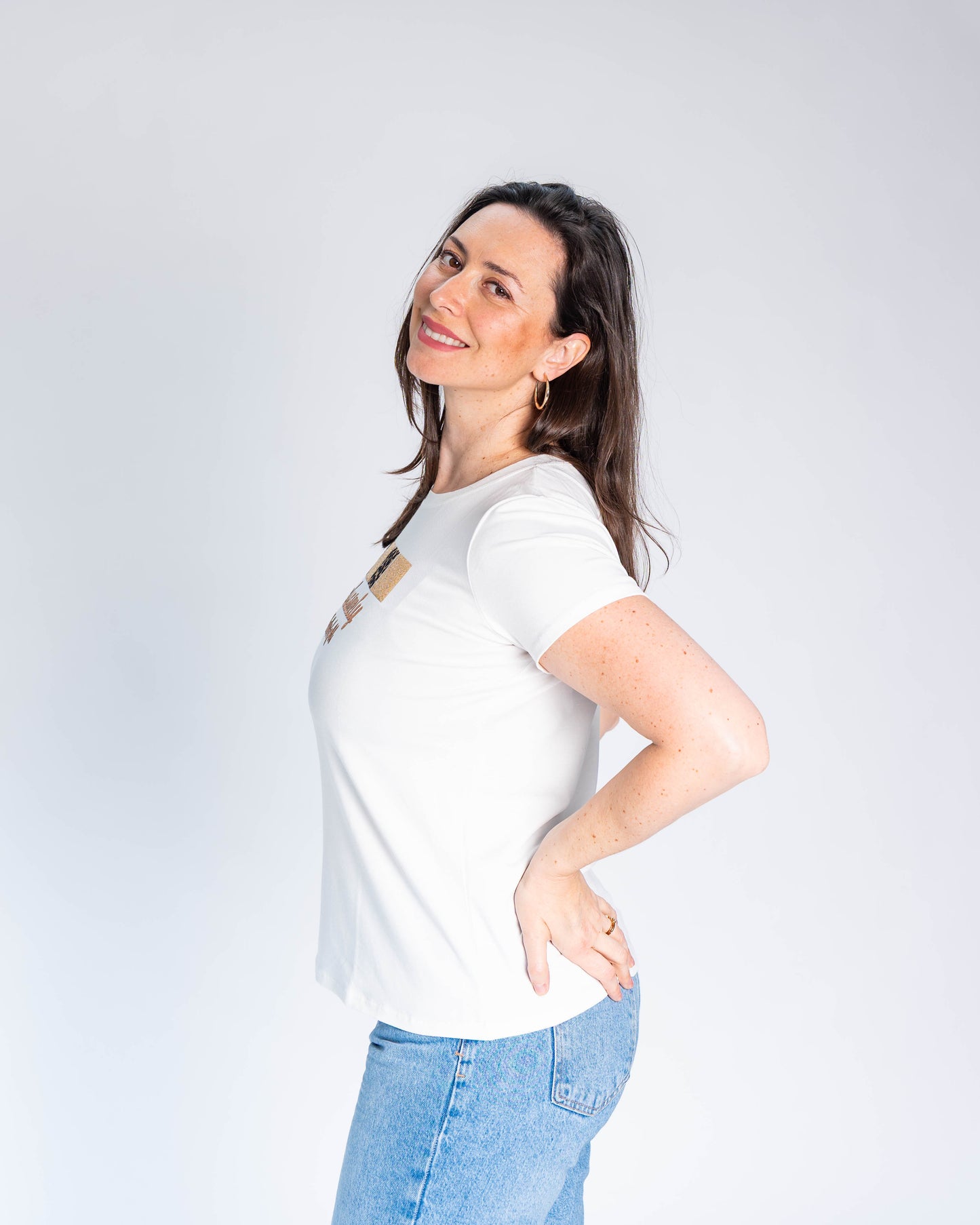 Polera BR Fernanda Exclusively Print Blanco