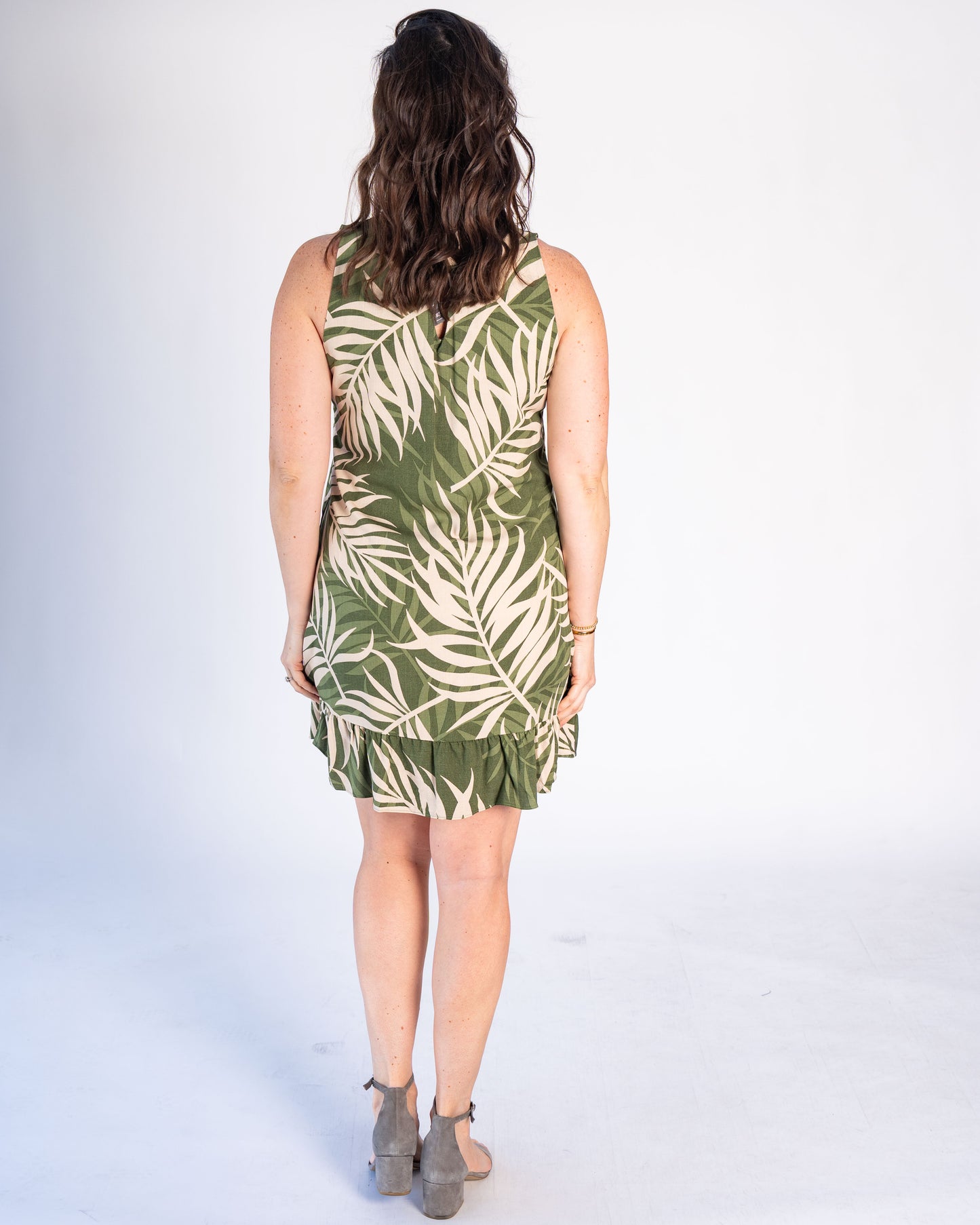 Vestido BR Luciana Verde con Crema