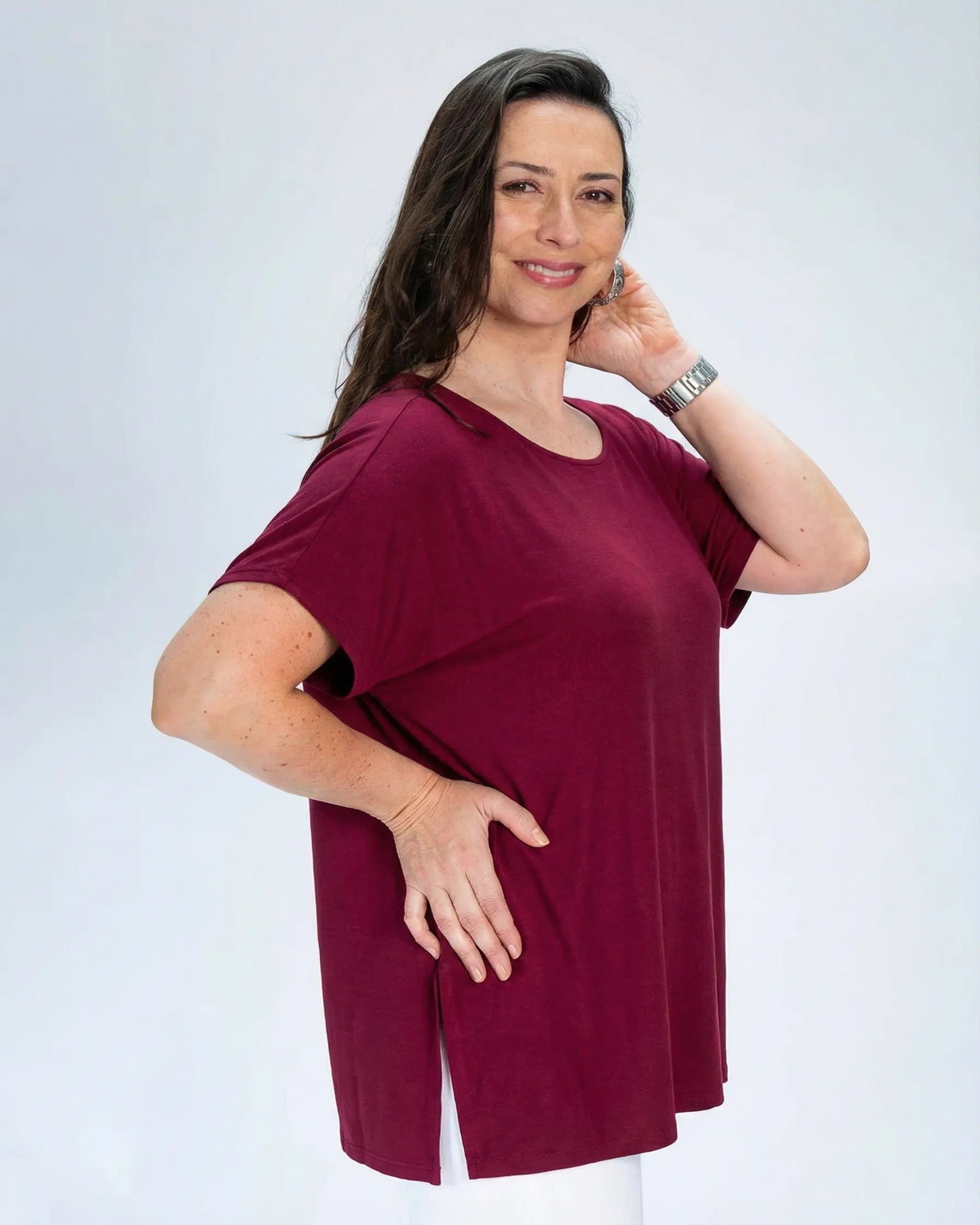 Polera Cony Burdeo