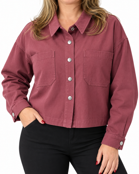 Chaqueta Biker Tiare Burdeo
