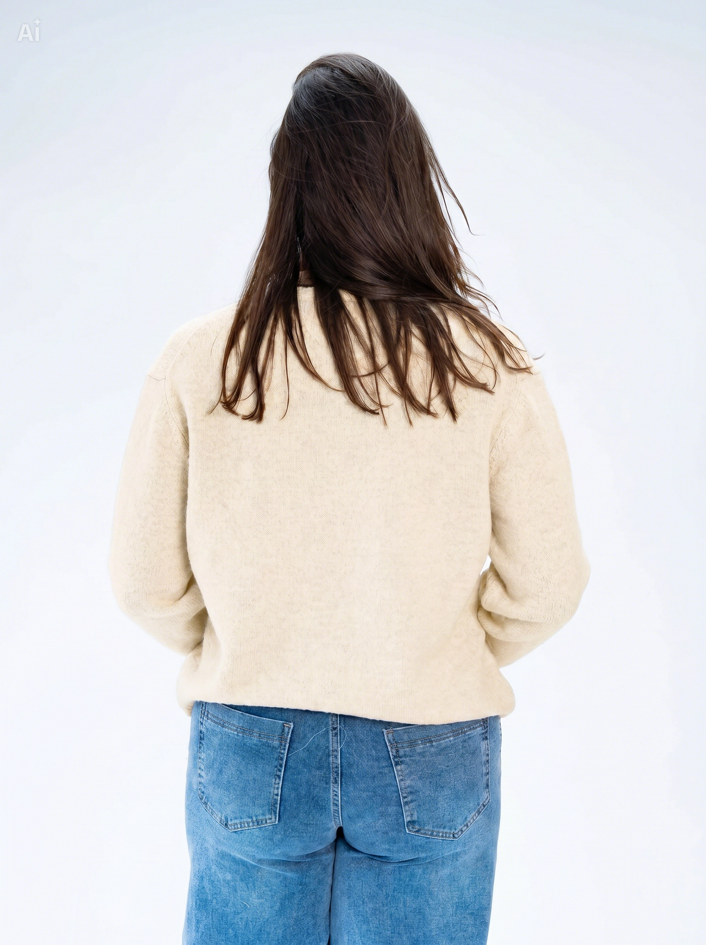 Sweater Flor Crema