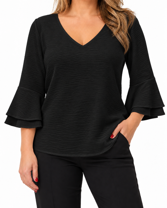 Blusa Elisa Vuelos Negro