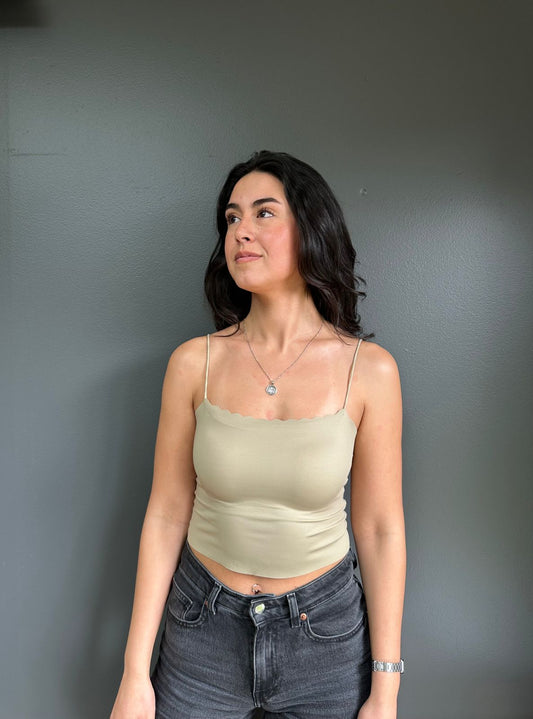 Bralette Escote Cuadrado Beige