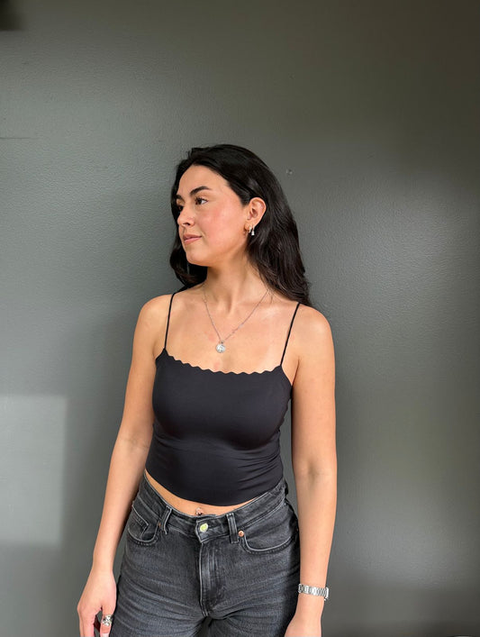 Bralette Escote Cuadrado Negro