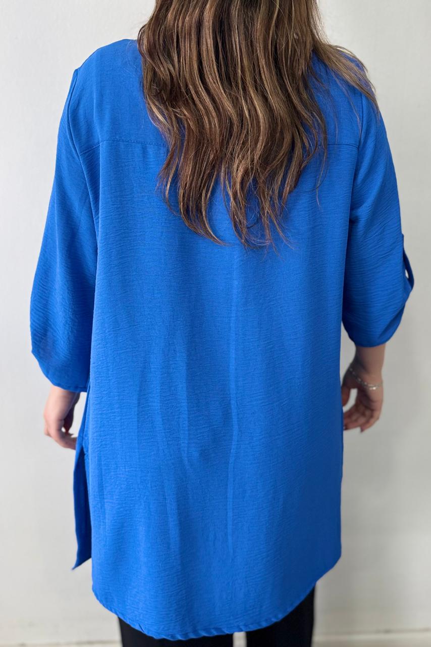 Blusón Liso Millie Azul