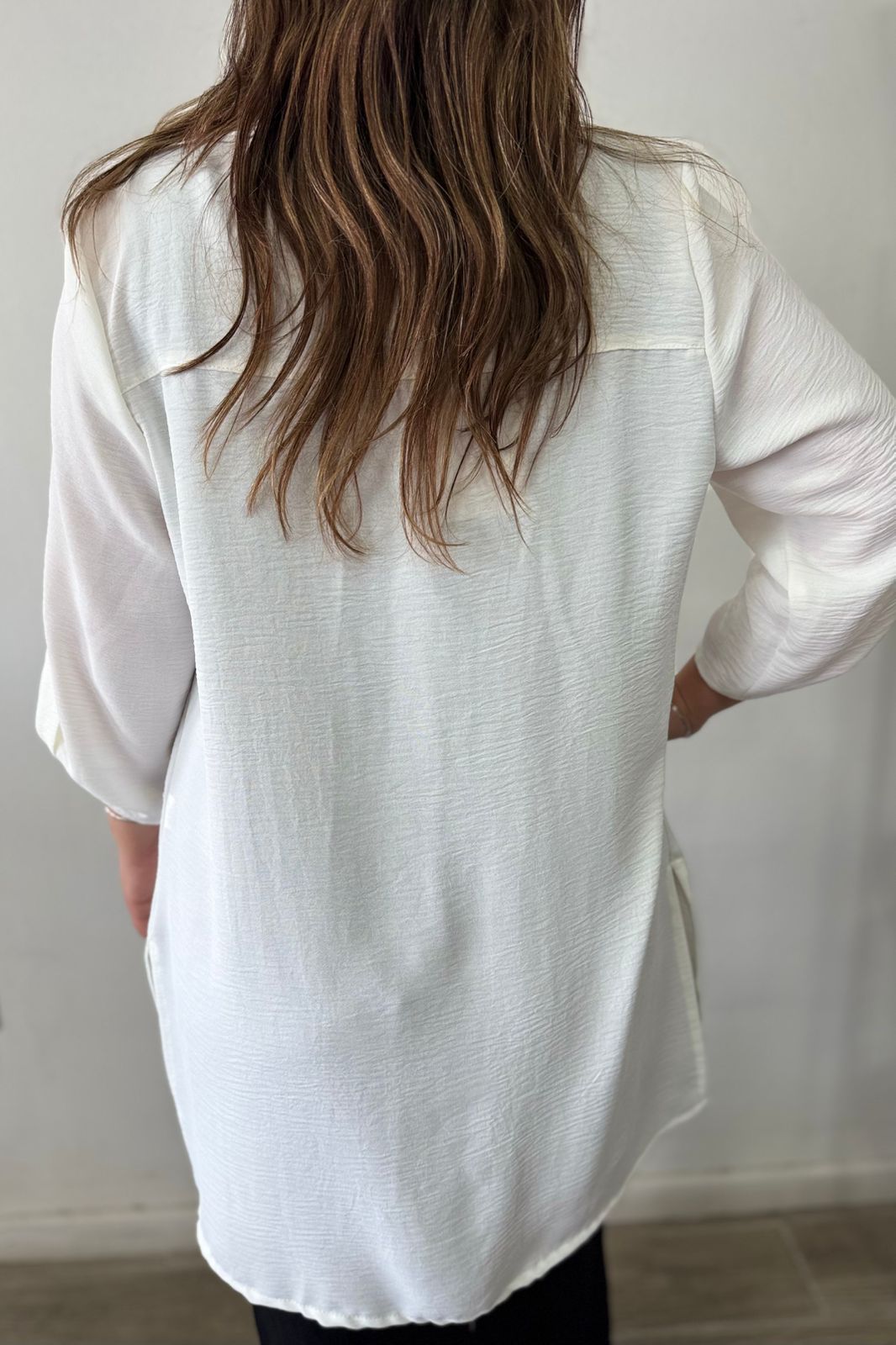 Blusón Liso Millie Blanco