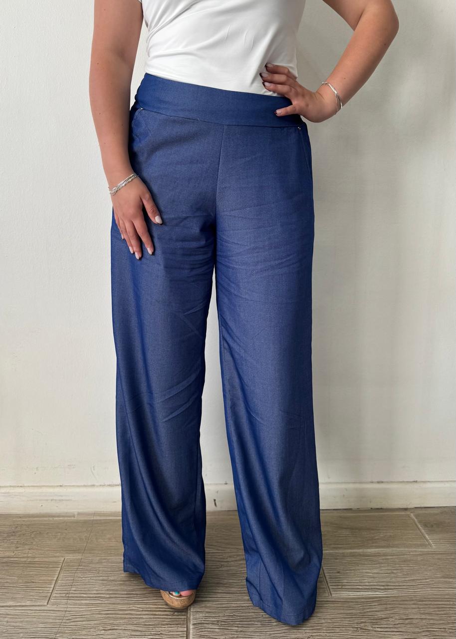 Pantalón Tencel Enzo Azul