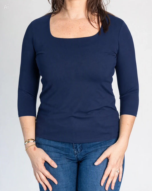 Polera Básica Carolina Azul