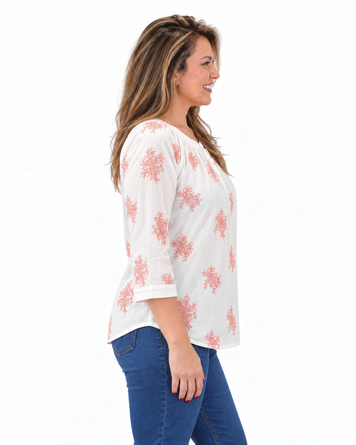 Blusa Lilian Bordada Rosada