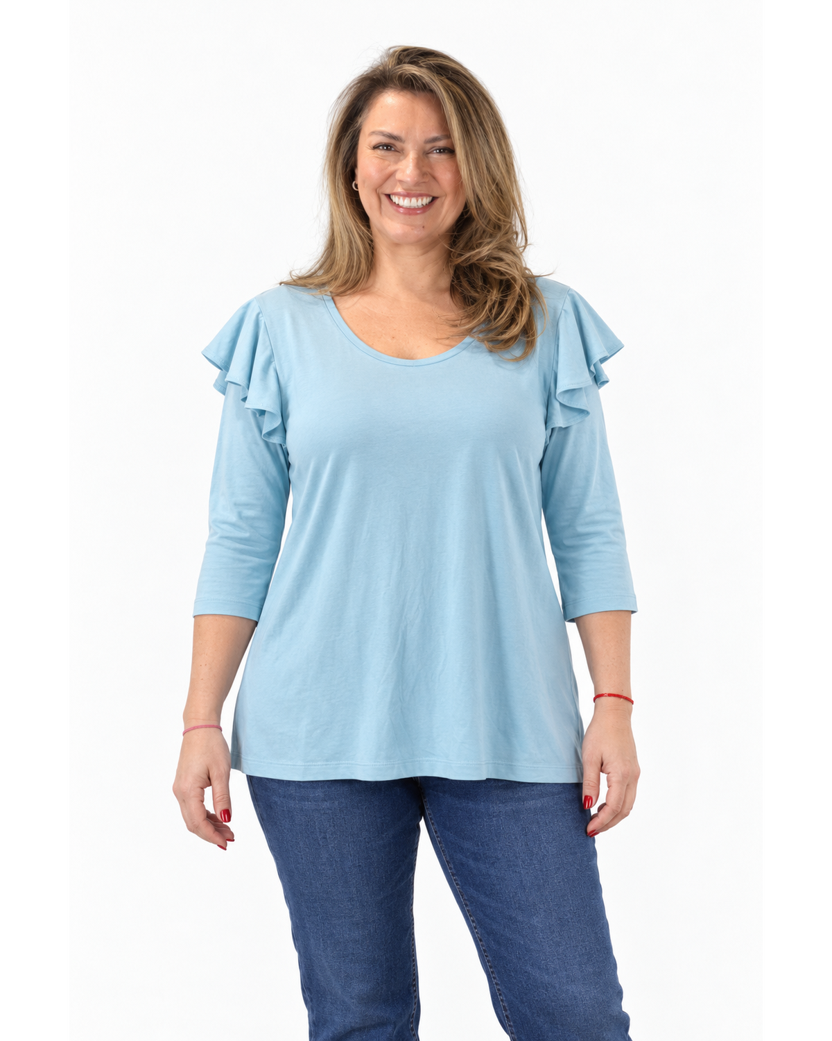 Polera Rebeca Vuelos Celeste