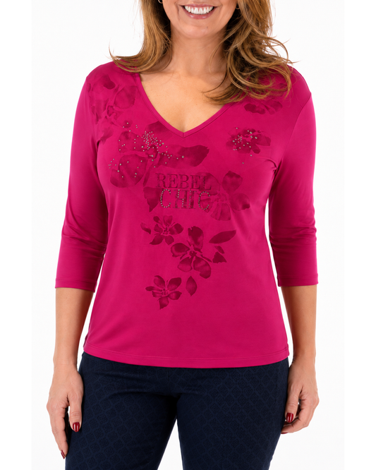 Polera Rebel Chic Rosada