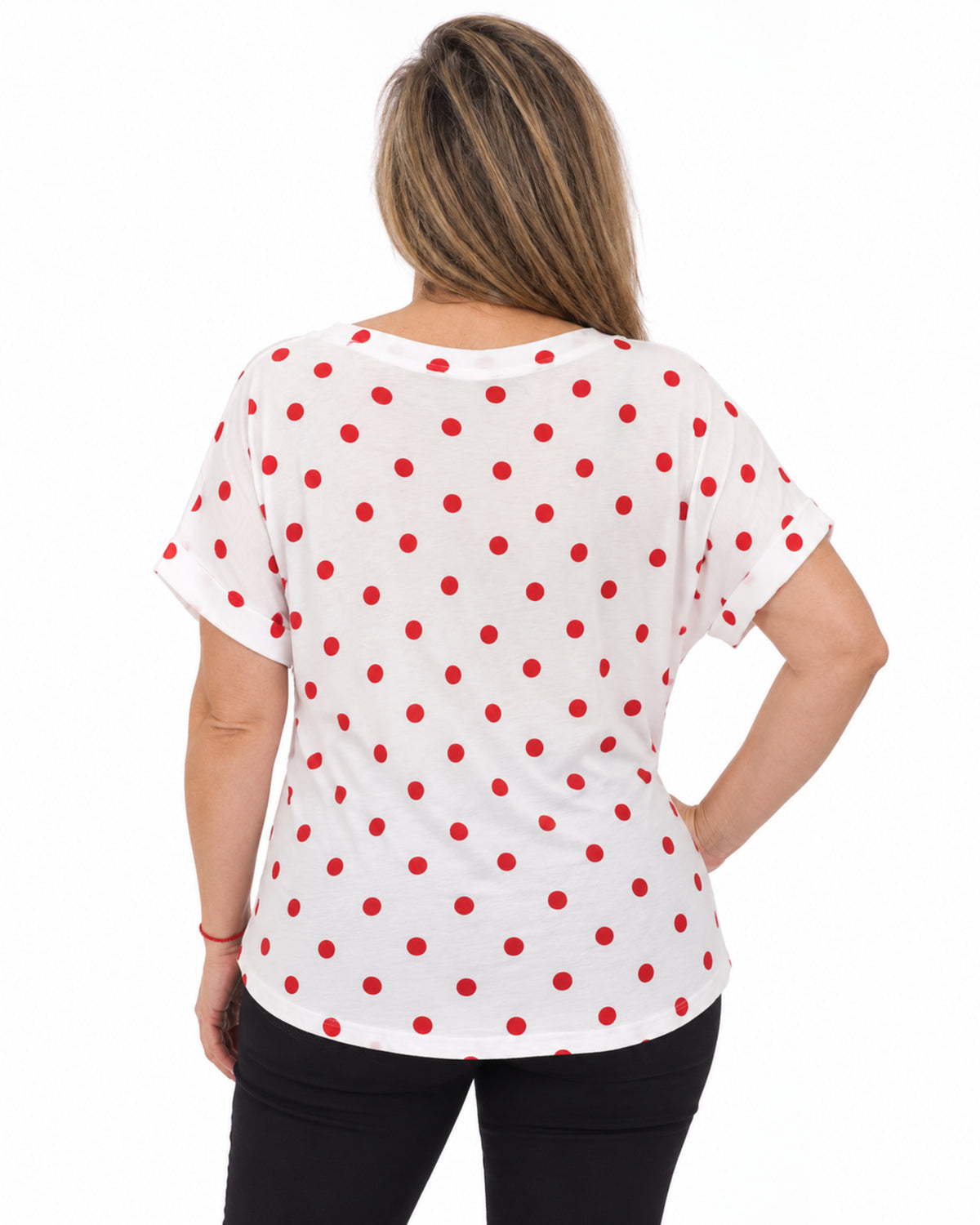 Polera Lunares Rojo