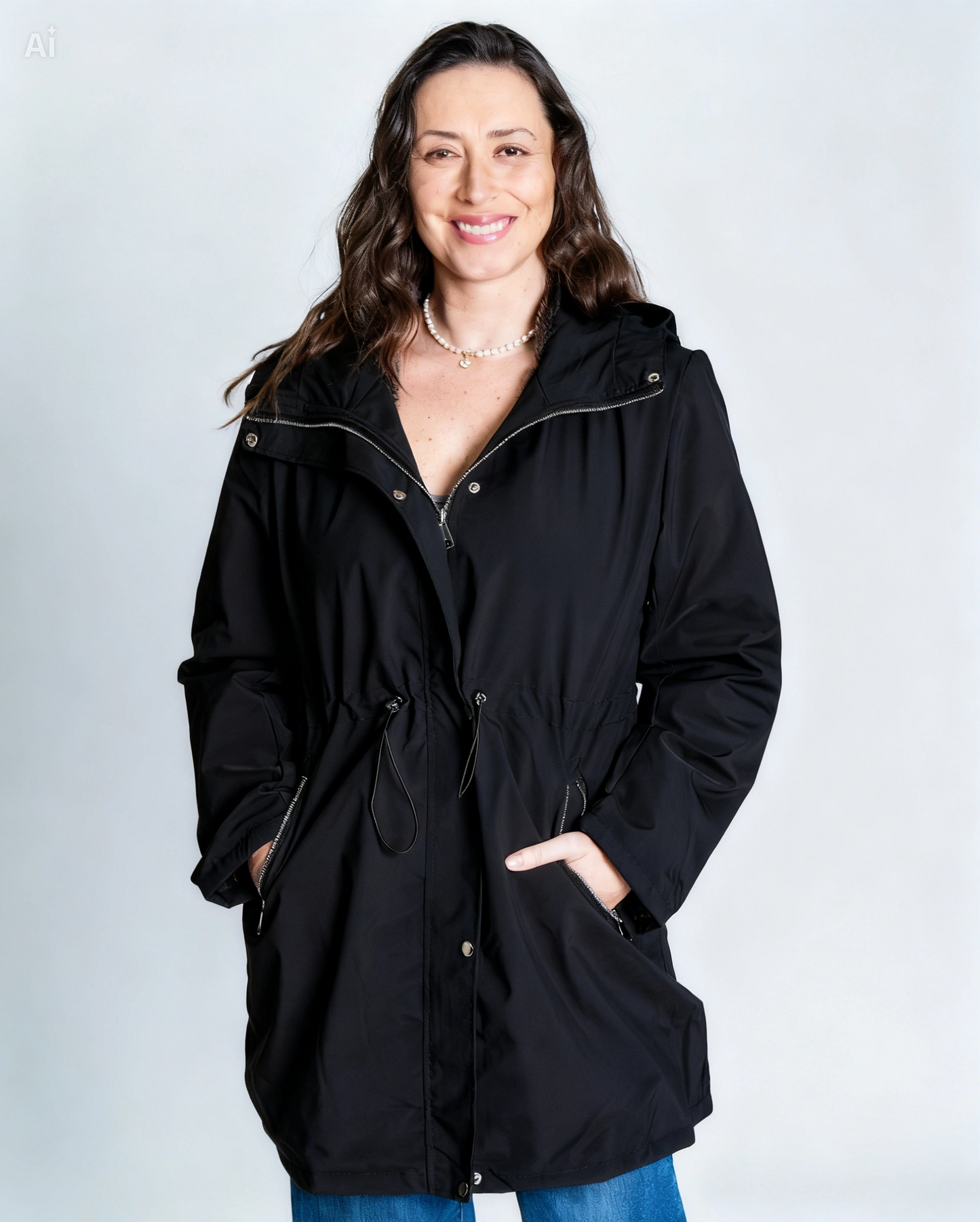 Parka Piel Negro