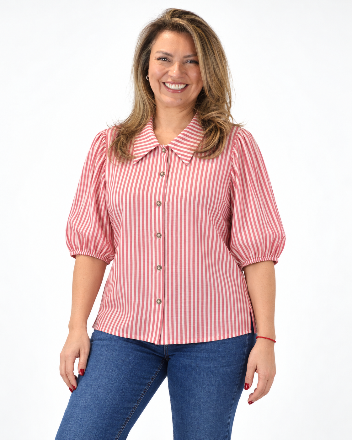Blusa Listada Paloma Rosada