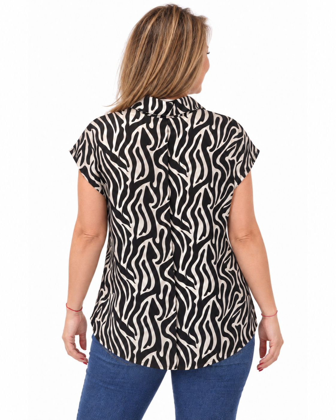 Blusa Cebra Manga Corta