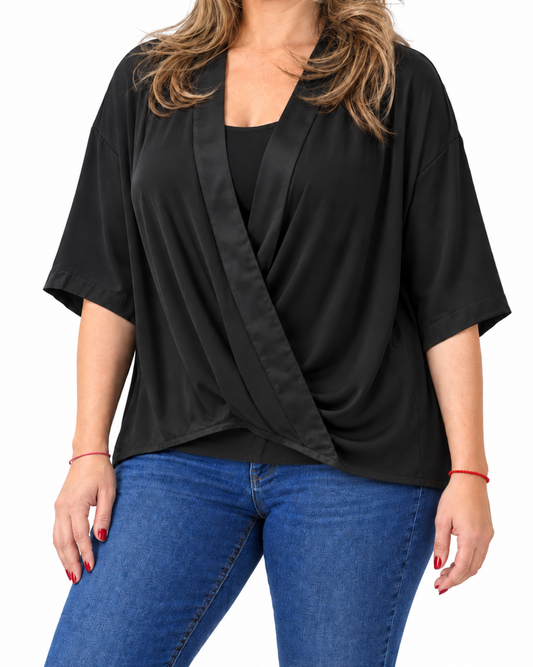 Blusa Cruzada Negro