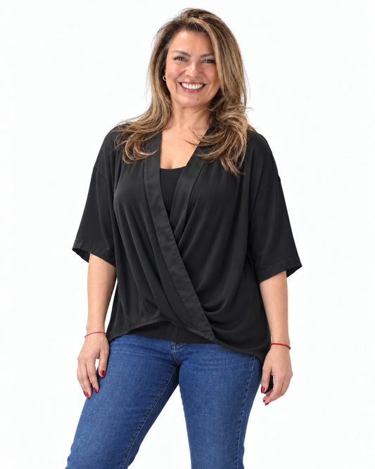 Blusa Cruzada Negro