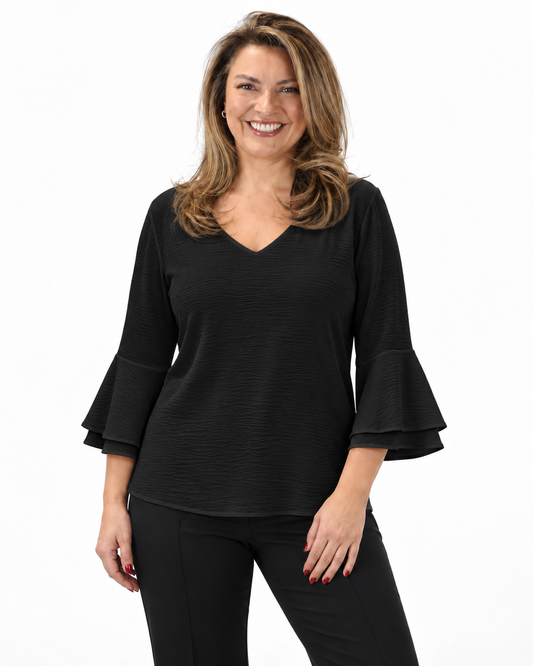 Blusa Elisa Vuelos Negro